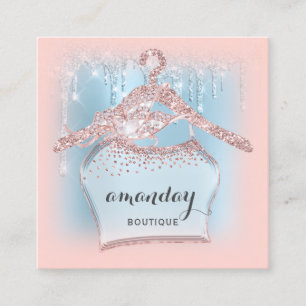 Roos Kast Hanger Dress Boutique Blue Vierkante Visitekaartje