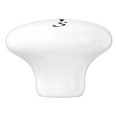 Roos Keramische Knop (Zijkant)