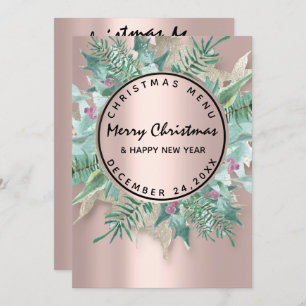 Roos kerstmis winterfeest wintermenu Floral Menu