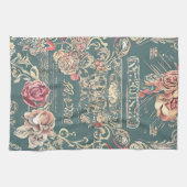 Roos keukenhanddoek (Horizontaal)