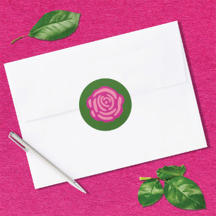 Roos Klassieke ronde Sticker