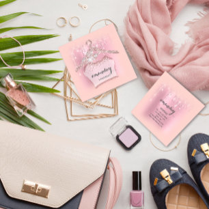 Roos Klauw Dress Mode Koop roze schijven Vierkante Visitekaartje