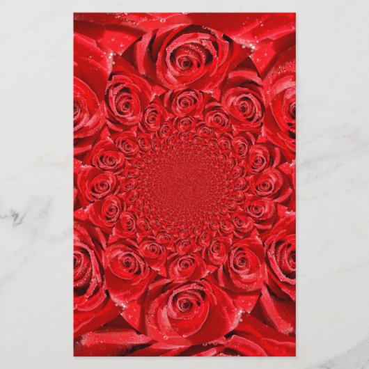 Roos-kleurige wereld: Floral Fantasy Briefpapier (Voorkant)