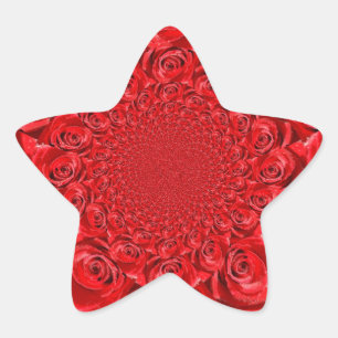 Roos-kleurige wereld: Floral Fantasy Ster Sticker