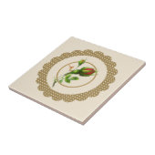 Roos kool tegeltje (Zijkant)