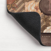  Roos koperschuimsteen | Stedelijk monogram Floral Muismat (Hoek)