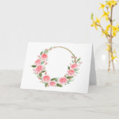 Roos Krans, aanpasbaar Kaart (Gele Bloem)