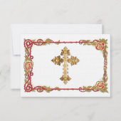  Roos kruis sparen de Datum Save The Date (Voorkant)