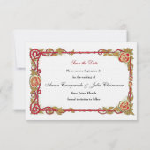 Roos kruis sparen de Datum Save The Date (Achterkant)