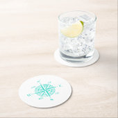 Roos Kustmakerij Ronde Kartonnen Onderzetter (Insitu)