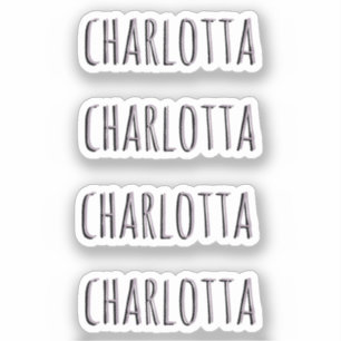 Roos kwarts   3D zwart gepersonaliseerde naam Sticker