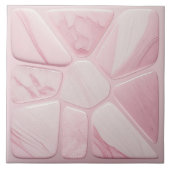 Roos kwarts bloem Abstracte cellulaire kunst Tegeltje (Voorkant)