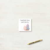 Roos kwarts & fluoriet kristal bevestiging post-it® notes (Op bureau)