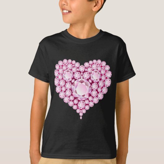 Roos Kwarts Pareltjes T-shirt (Voorkant)