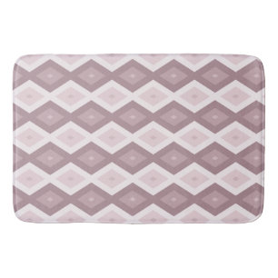 Roos kwarts roze diamantpatroon badmat