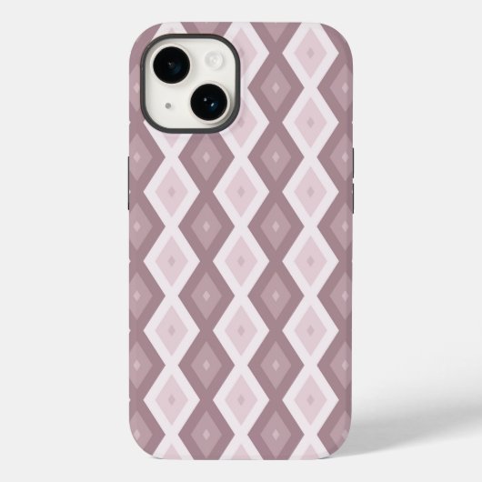 Roos kwarts roze diamantpatroon Case-Mate iPhone case (Achterkant)