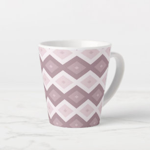 Roos kwarts roze diamantpatroon latte mok