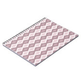 Roos kwarts roze diamantpatroon notitieboek (Linkerzijde)