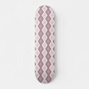 Roos kwarts roze diamantpatroon skateboard