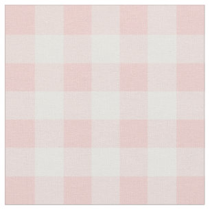 Roos kwarts roze en witte gingham check stof