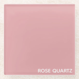 Roos Kwarts roze kleurnaam Glazen Onderzetter