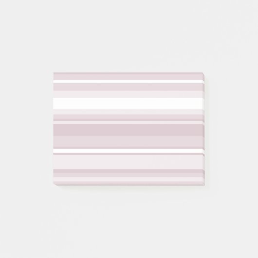 Roos kwartsroze strepen post-it® notes (Voorkant)