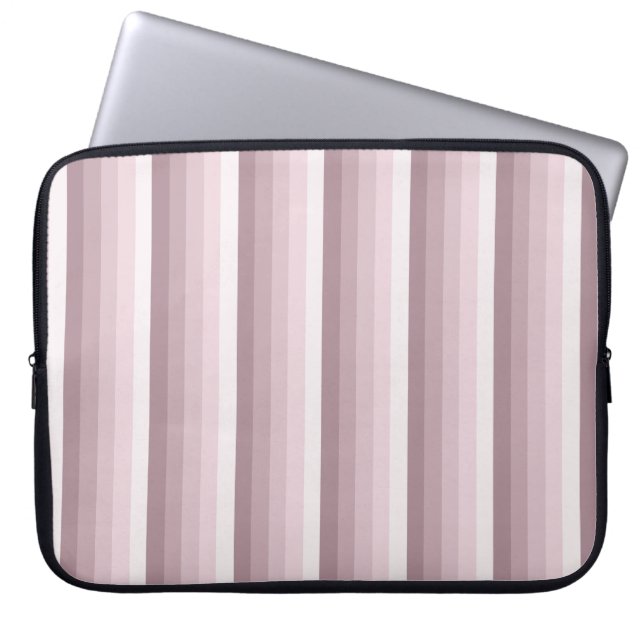 Roos kwartsschaduwstrepen laptop sleeve (Voorkant)