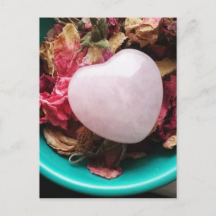 Roos Kwartz-hart in een buik van Roos Petals Briefkaart