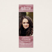 Roos Kwartz Memorial Prayer Funeral Poem Bladwijze Mini Visitekaartjes (Voorkant)