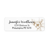 Roos, label van terugtrekkingsadres tekenen (Voorkant)