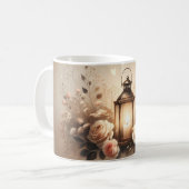 Roos Lantaarn Glow Boeket Koffiemok (Voorkant links)