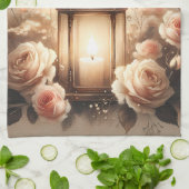 Roos Lantaarn Glow Boeket Theedoek (Gevouwen)