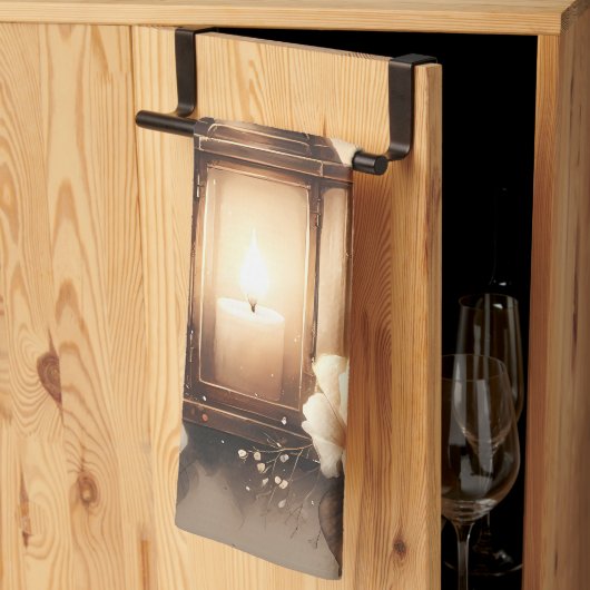 Roos Lantaarn Glow Boeket Theedoek (Derde Gevouwen)