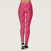Roos Leggings — Roze roze rozen Leggings (Achterkant)