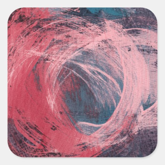 Roos Licht I Vierkante Sticker (Voorkant)