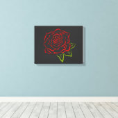 Roos lijn tekening canvas afdruk (Insitu (Houten vloer))