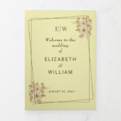 Roos Lijst - Monogram Hemelse Gele Huwelijk Drieluik Programma (Cover)