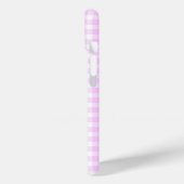 Roos Lila Check Monogram iPhone hoesje (Achterkant / Links)