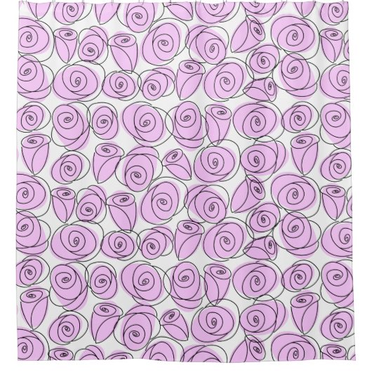 Roos Lila douchegordijn (Voorkant)