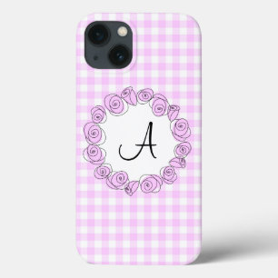 Roos Lila monogram controle iPad Mini hoesje verti
