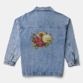 Roos Lily Flowers Bloemen Floral Denim Jacket (Achterkant)
