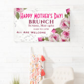 Roos Lily Pearl Pink Moederdag Spandoek (Insitu)