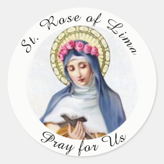 Roos Lima Ronde Sticker (Voorkant)