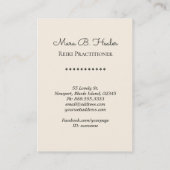 *~* Roos Lotus Heart Reiki Nirvana Yoga Massage Visitekaartje (Achterkant)