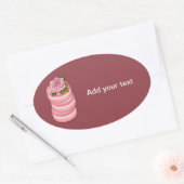 Roos Macarons Ovale Sticker (Envelop)