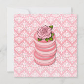 Roos Macarons Verjaardag Kaart (Achterkant)