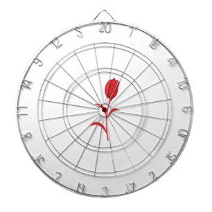 Roos Madder, Lava Red, bloemontwerp Dartbord