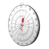 Roos Madder, Lava Red, bloemontwerp Dartbord (Voorkant Rechts)