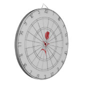 Roos Madder, Lava Red, bloemontwerp Dartbord (Voorkant Links)