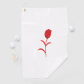 Roos Madder, Lava Red, bloemontwerp Golfhanddoek (Insitu)